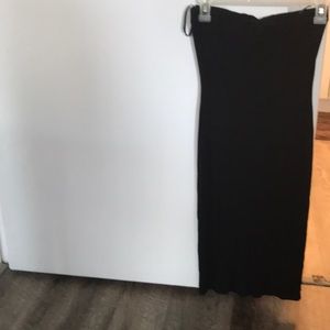 Strapless black agaci dress